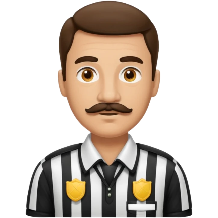 moustache uniform refereee man emoji