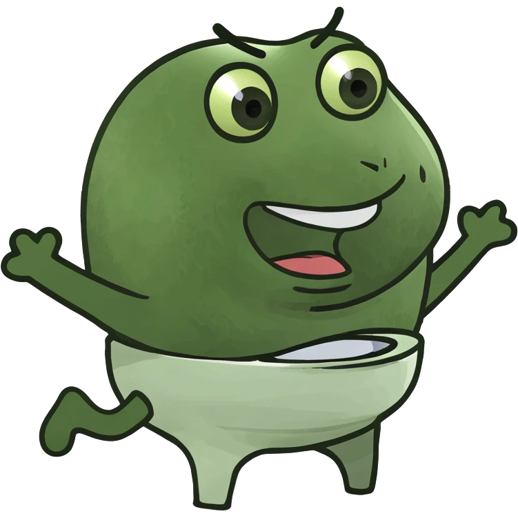 skibidi toilet character, dancing, silly expression emoji