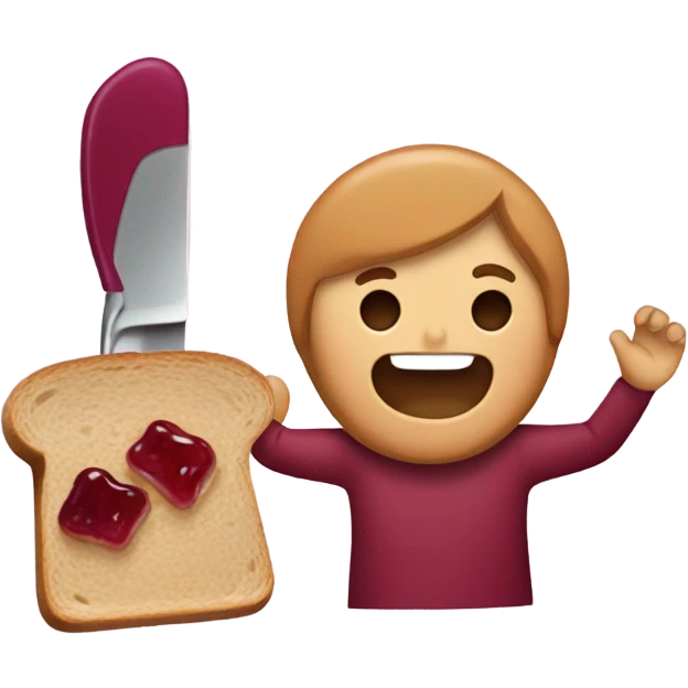 spreading pb&j on bread emoji