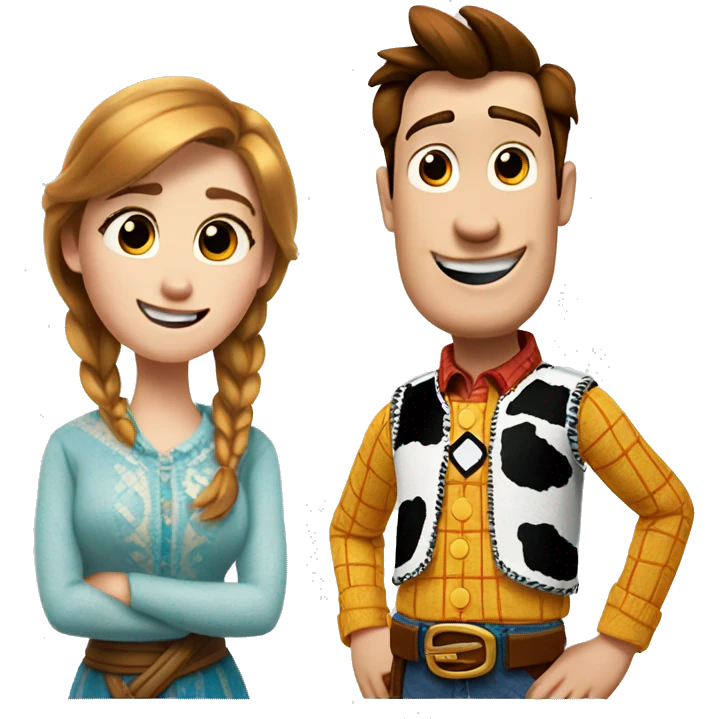 Olaf and woody next to each other  emoji