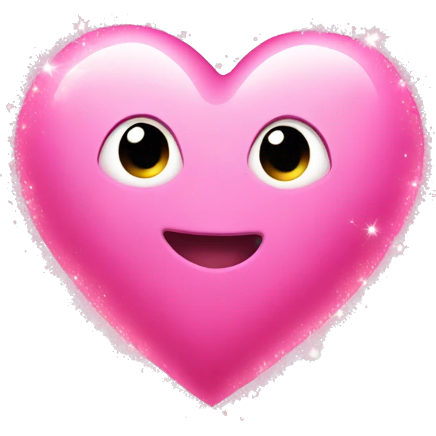 Pink heart with sparkles  emoji