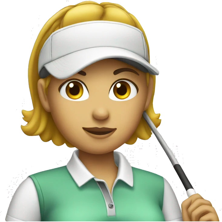 female golf player emoji