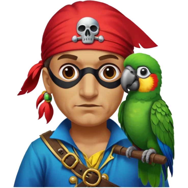 pirate and parrot emoji