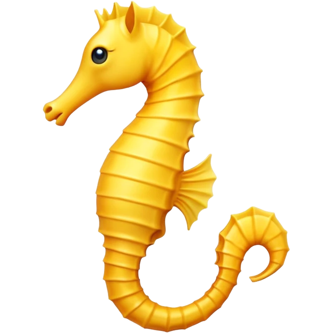 Yellow seahorse horse emoji