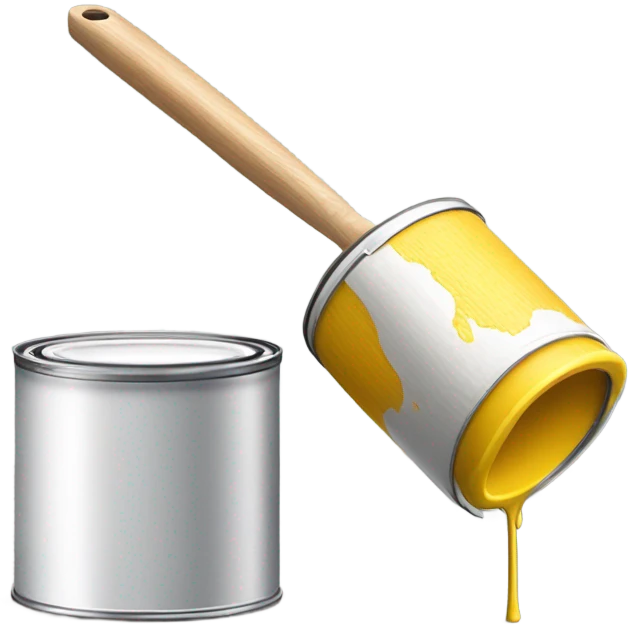 paint roller and paint can emoji