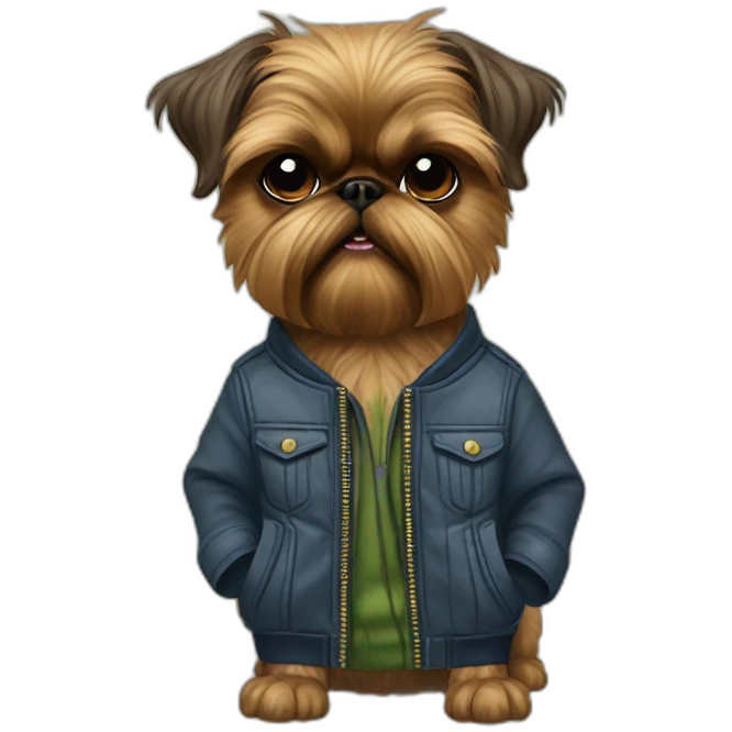 brussels griffon in a jacket emoji