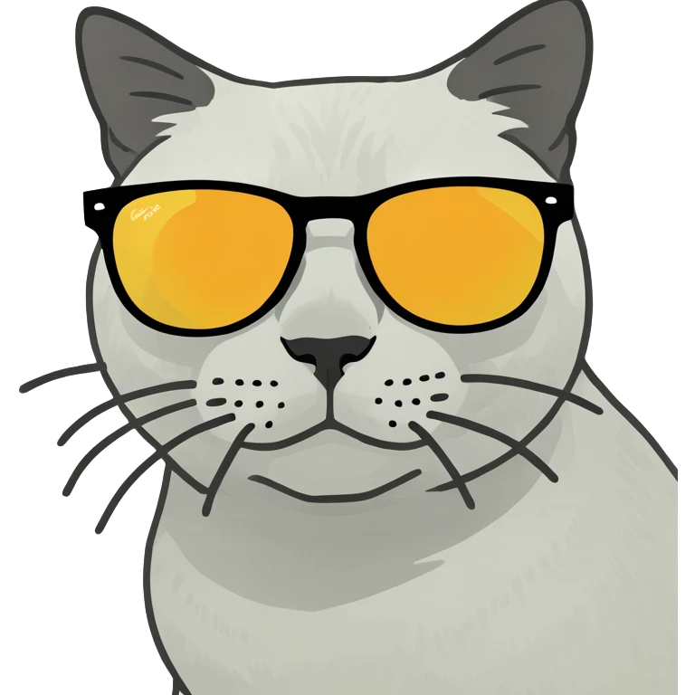 Cat with sunglasses emoji