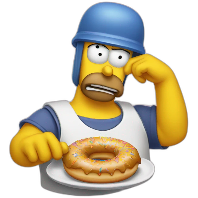 Homer qui mange un donut emoji