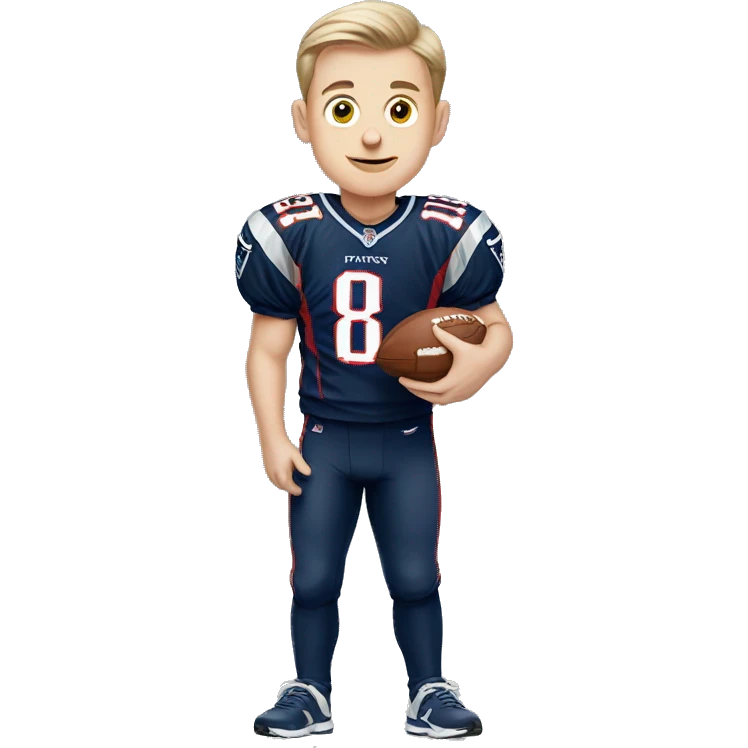 white boy wearing patriots jersey fart emoji