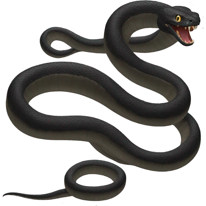 black-big-snake two headed emoji