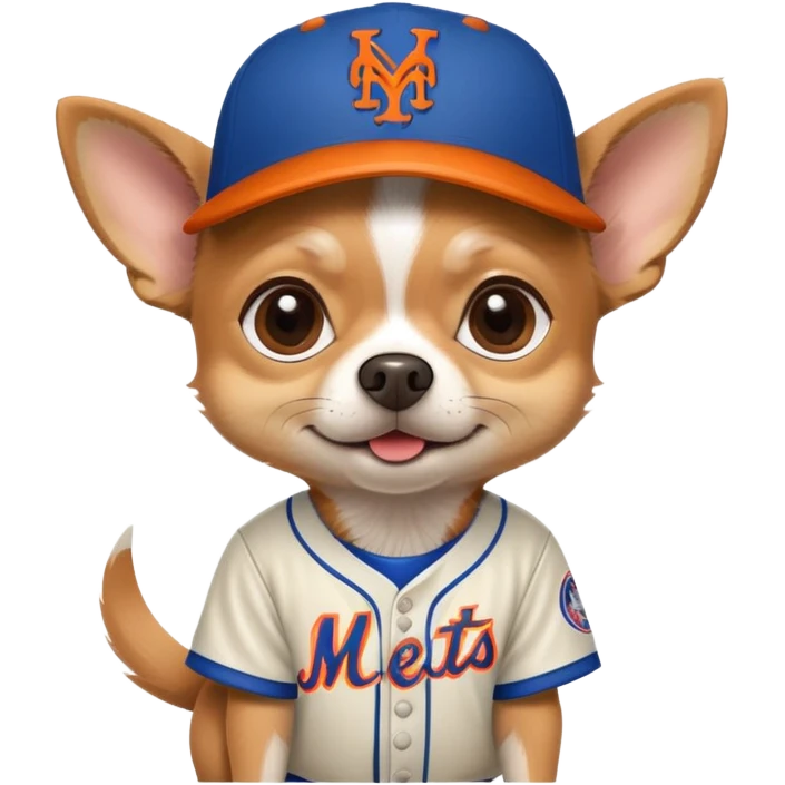 chiahuahua in mets outfit emoji