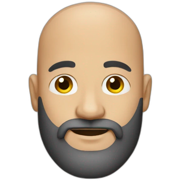 bald man with beard emoji