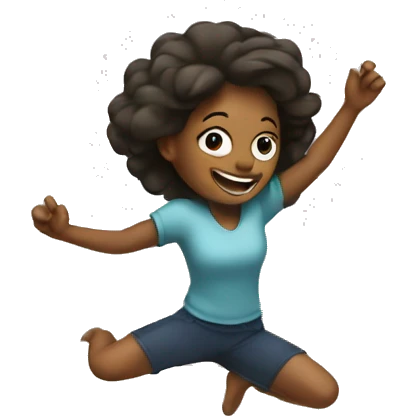 woman jumping on a bed  emoji