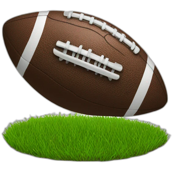 a football with a foot emoji