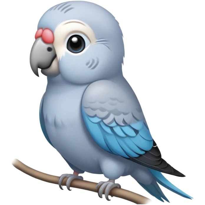 Grey parakeet emoji