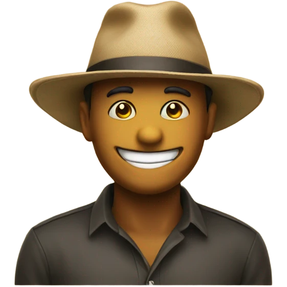 Smily with hat emoji