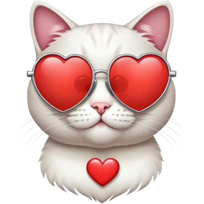 cat wearing heart-shaped sunglasses emoji