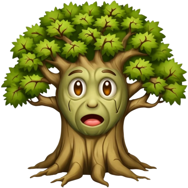 Stupid looking tree emoji