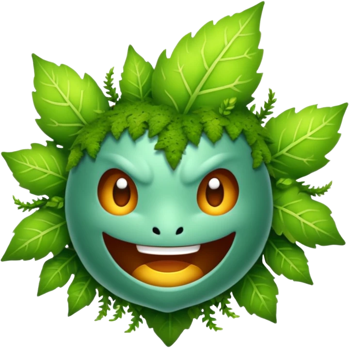 moss spirit chaotic grin leaf storm emoji