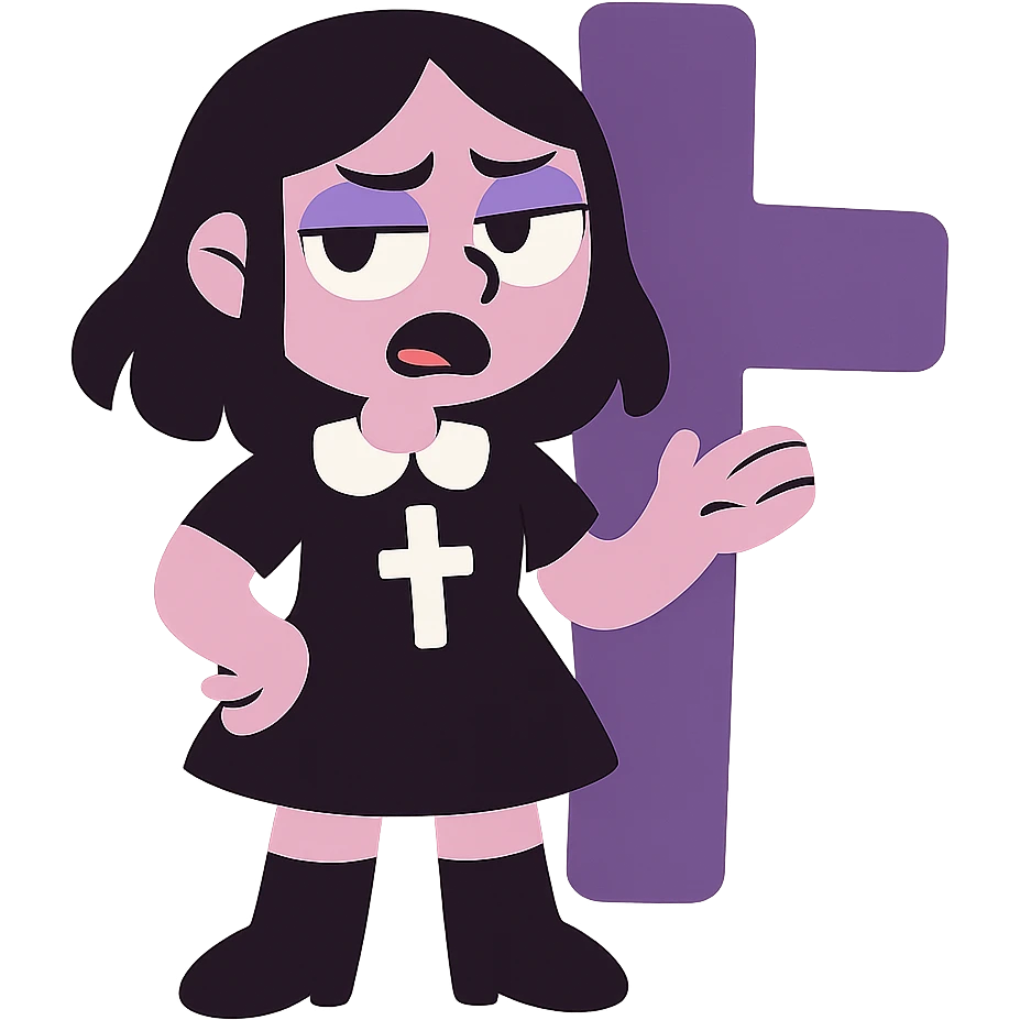 goth cross emoji
