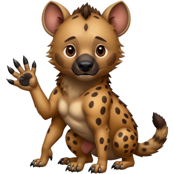 Hyena Body but center emoji