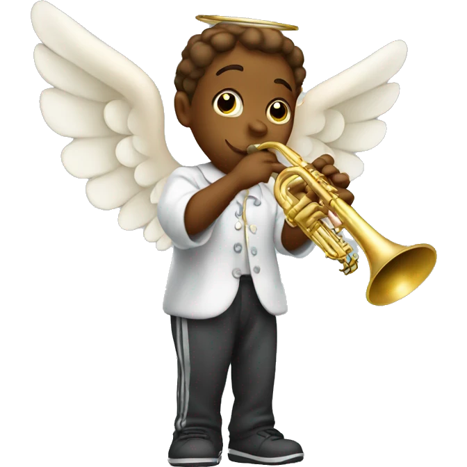 angel playing trumpet emoji