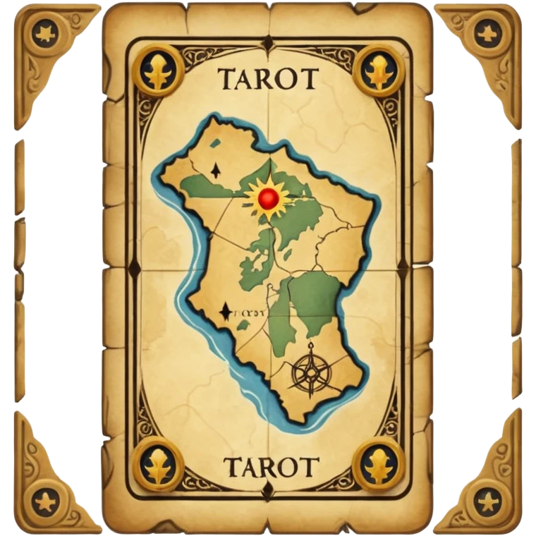 tarot card with a map on it emoji