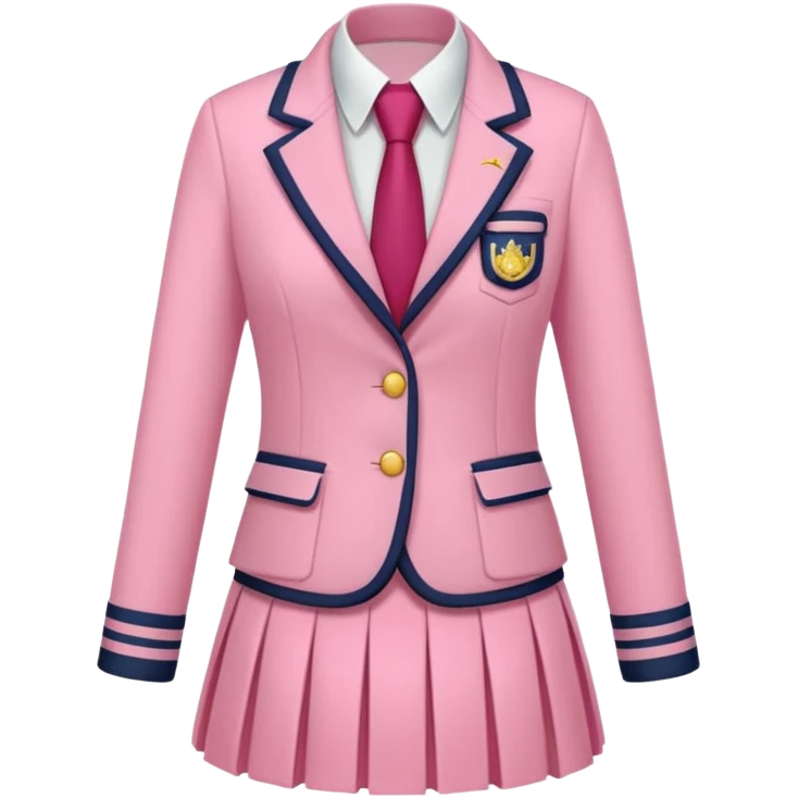 pink academia uniform with skirt emoji