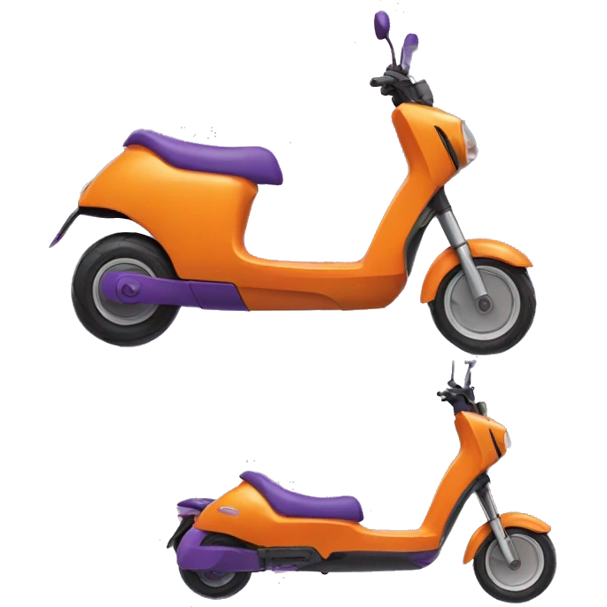 orange&purple electric scooter emoji