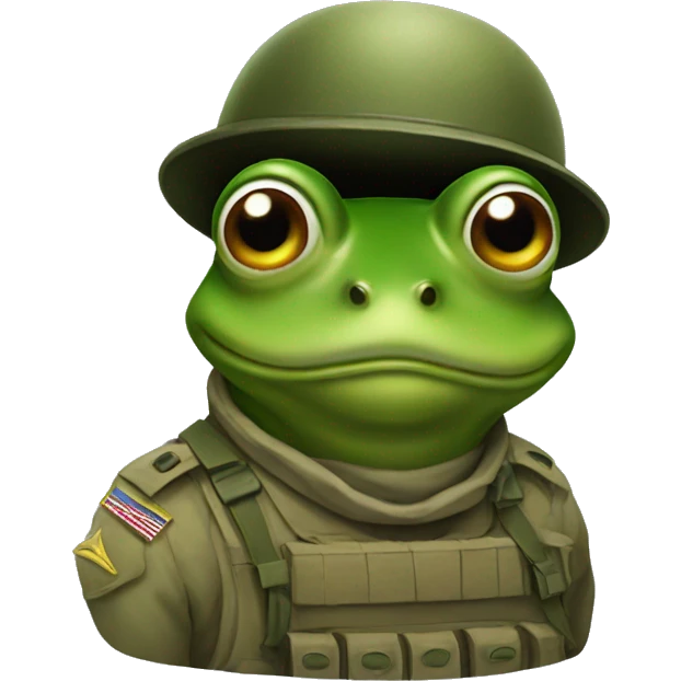 Military frog emoji