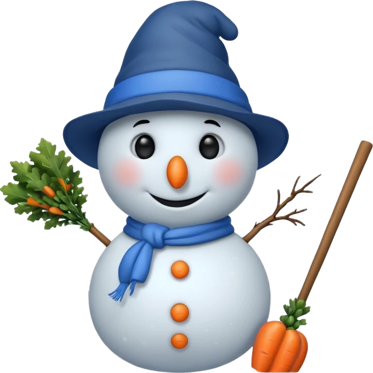 snowman wearing blue hat emoji