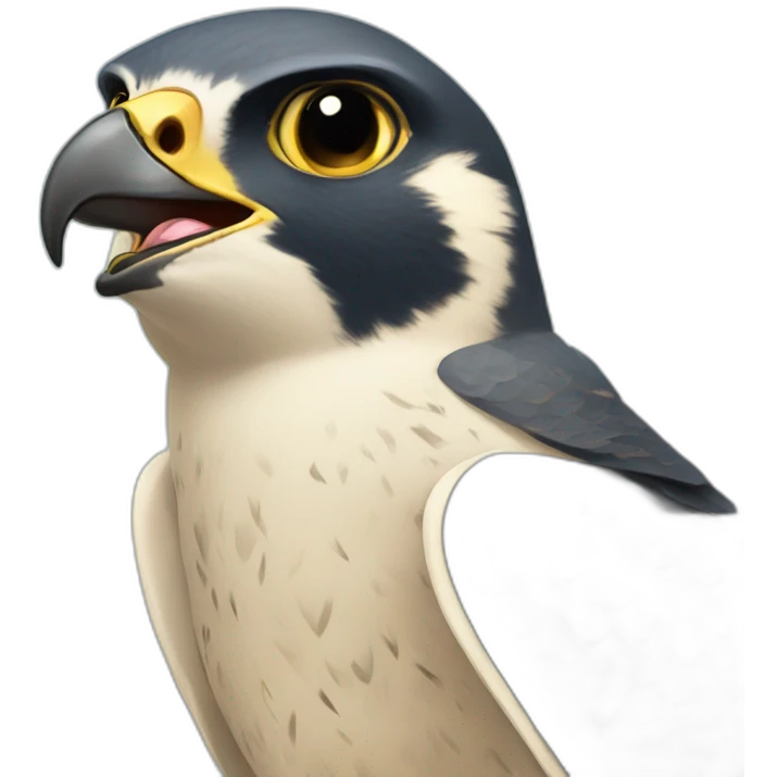 peregrine falcon smiling emoji