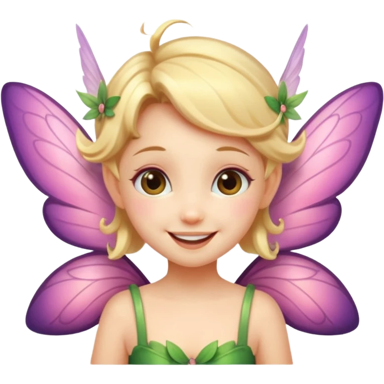 A little fairy, with wings,  , do more different emotional emoji