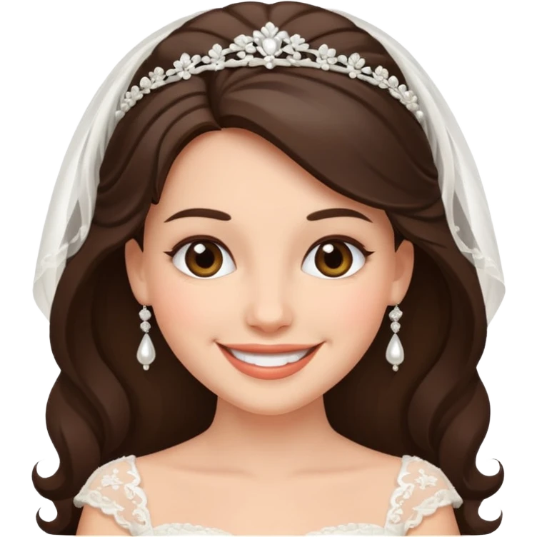 Brunette bride emoji