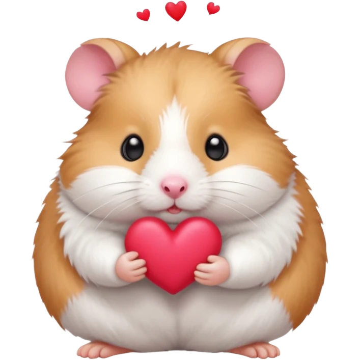 Hamster blowing a red heart emoji