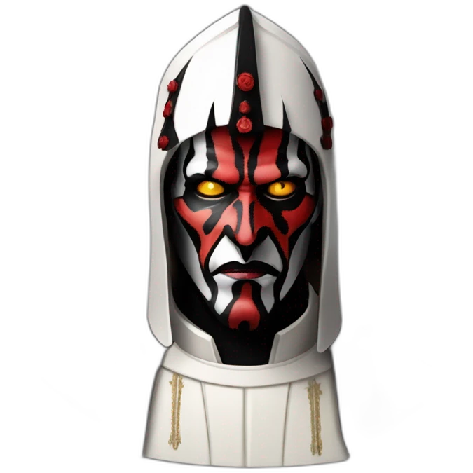 Darth maul with papal hat emoji
