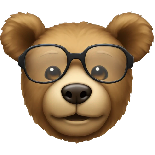 A teddy bear with clear glasses  emoji