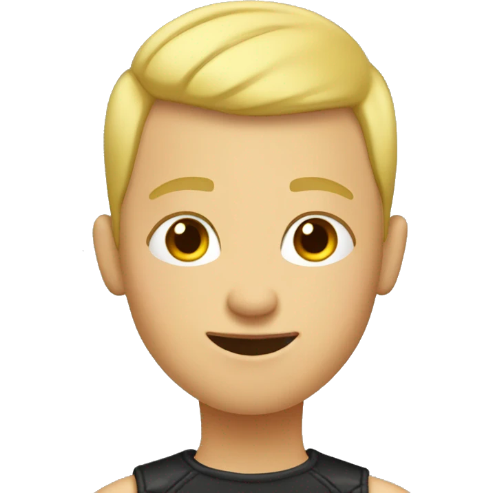 Blond boy with buzz cut emoji