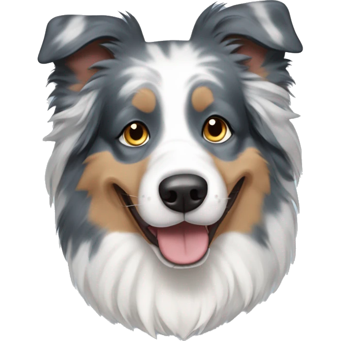 Blue merle bordercollie emoji