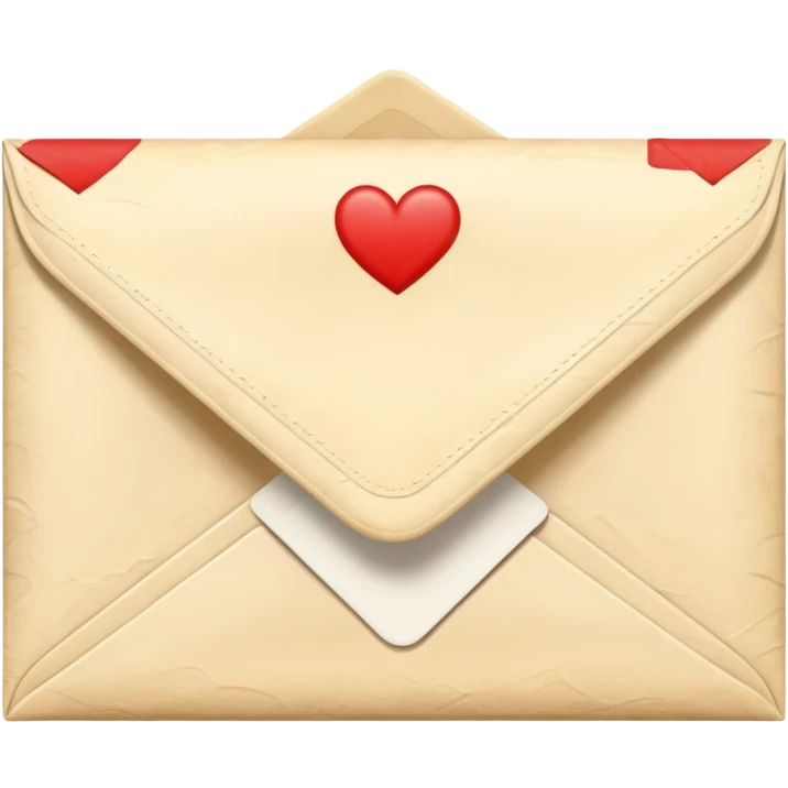 Cream-colored romantic Letter Envelope  emoji