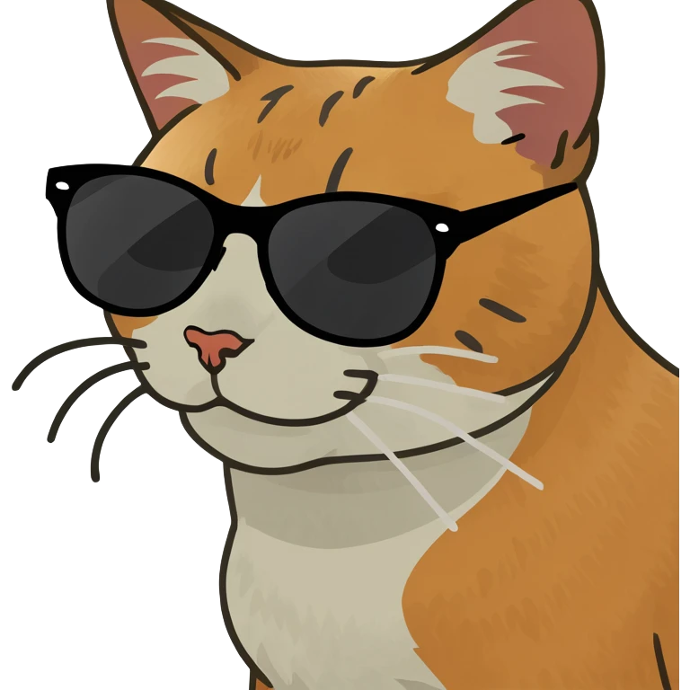 Cat with sunglasses emoji