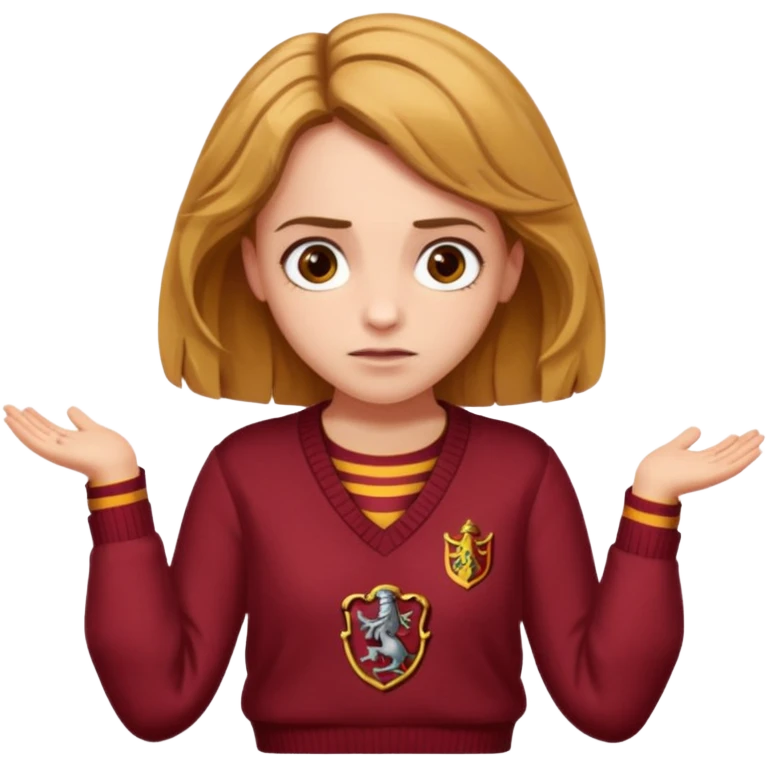 hermione shrugging,  emoji