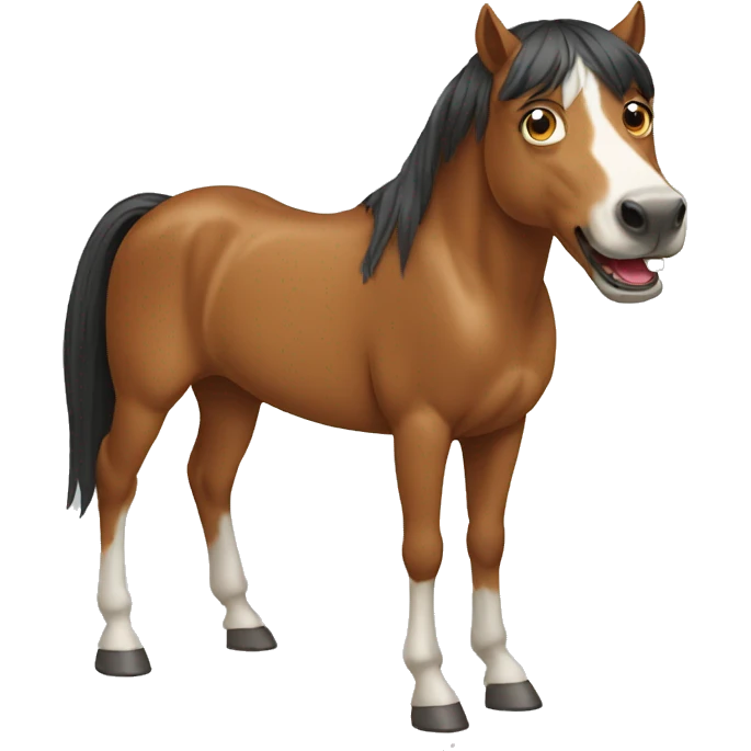 horse with dog mouth emoji
