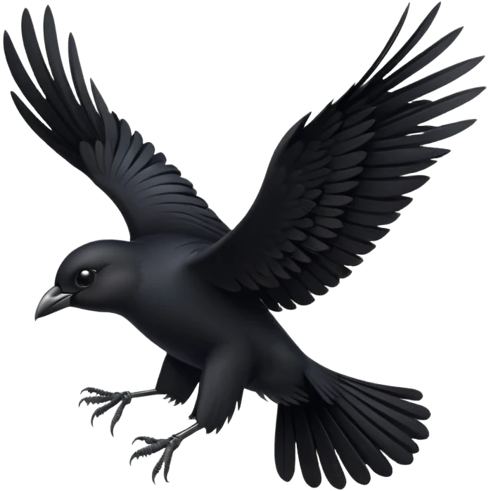 black bird in flight emoji