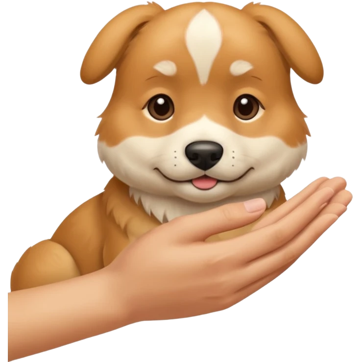 hand pets an animal emoji