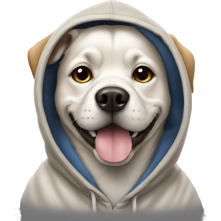Dog wearing a hoodie  emoji