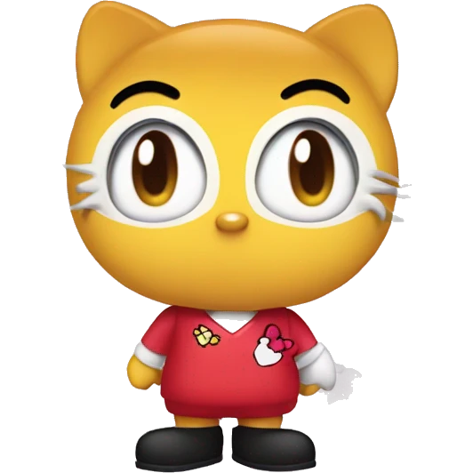 Piolin and hello kitty emoji