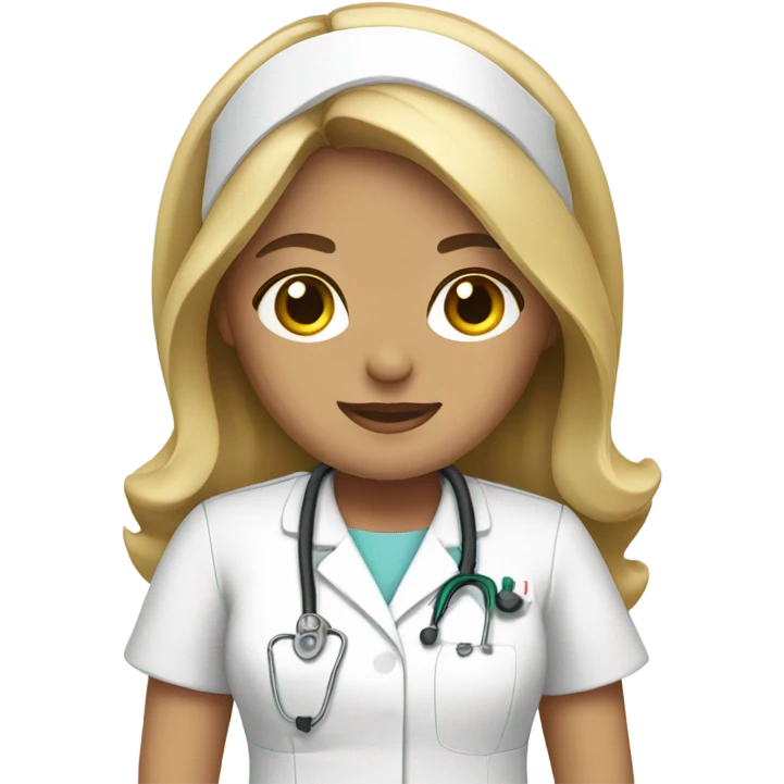 nurse with blonde highlights  emoji