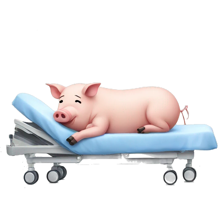 pig in a hospital bed emoji