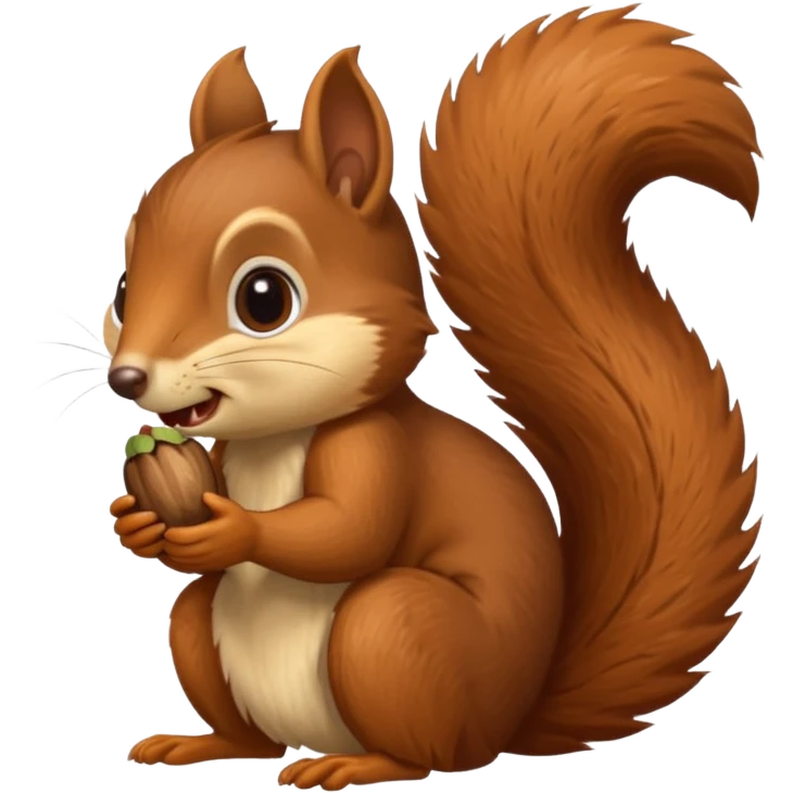Long toothed squirrel swallows acorn, sleep emoji